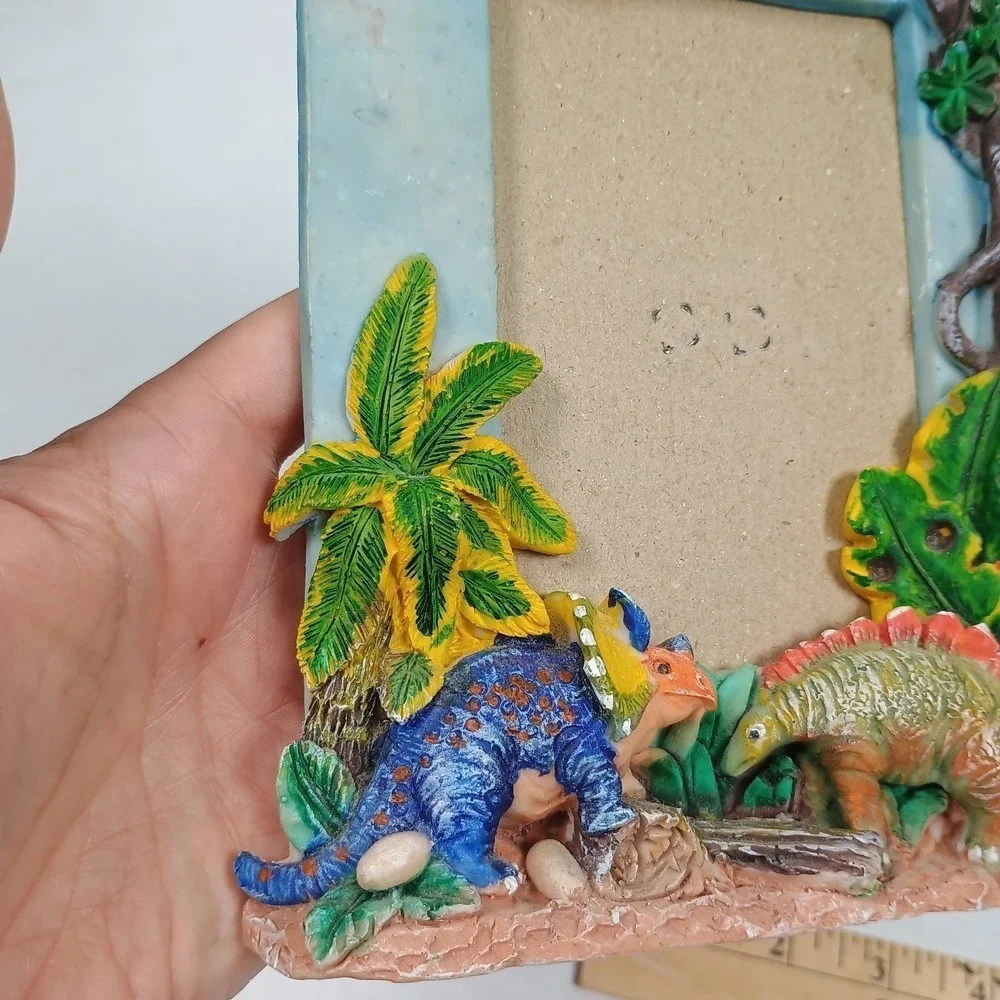Resin 3d Dinosaur Prehistoric Picture Frame 3 X 5 Photo